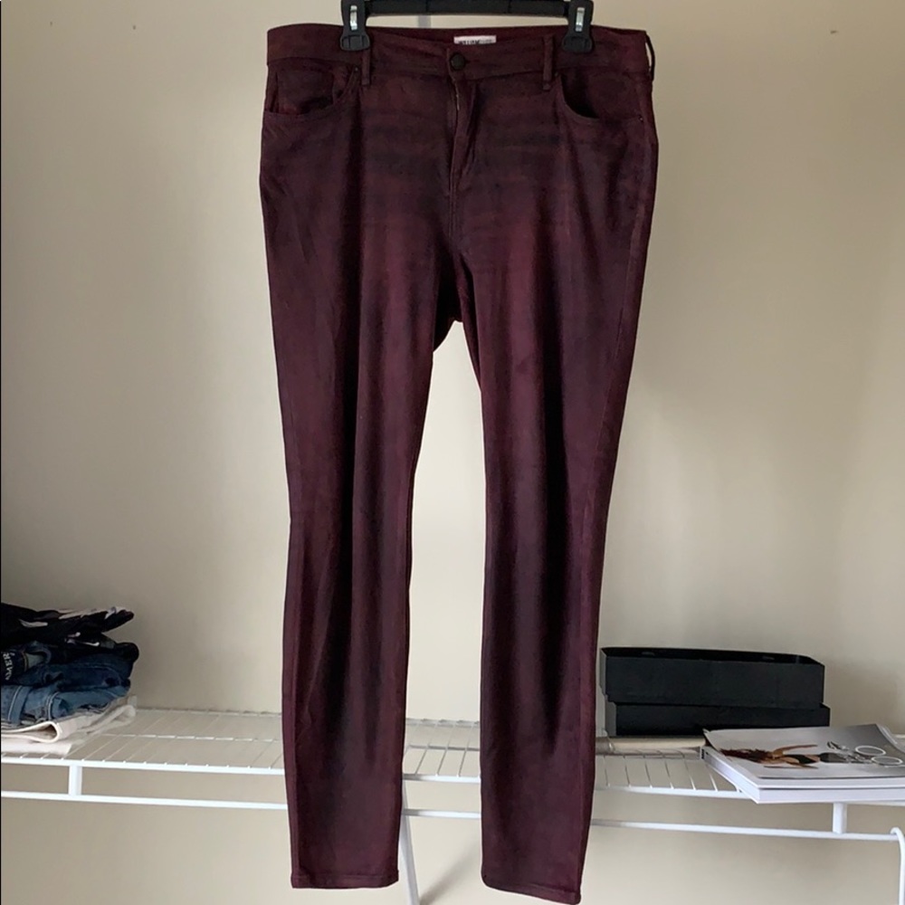 WILLIAM RAST BURGUNDY SKINNY PANTS